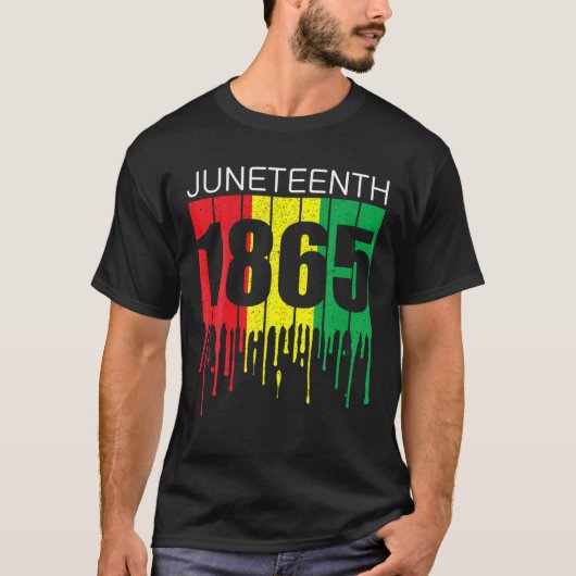 Freiheit Vin der 19. schwarzafrikanischen Flagge T-Shirt (Vorderseite)