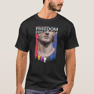 Freiheit Vintage Griechische Statue Ästhetik Retro T-Shirt