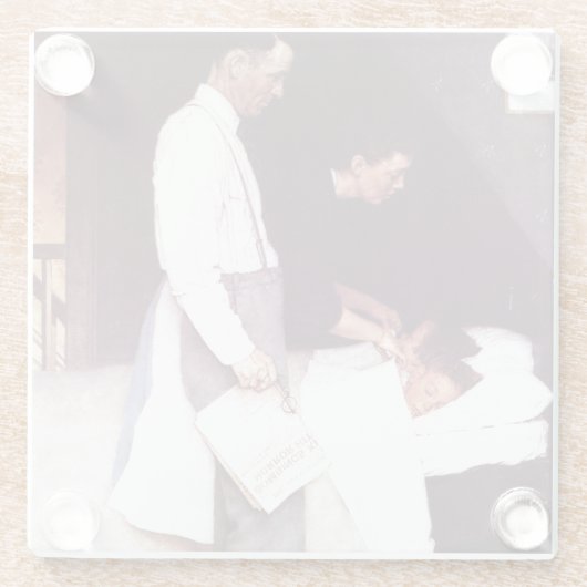 Freiheit von Angst Glasuntersetzer (Rückseite)