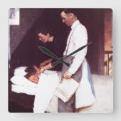 Freiheit von Angst Quadratische Wanduhr (Vorderseite)