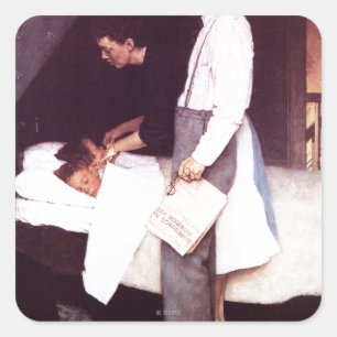 Freiheit von Angst Quadratischer Aufkleber