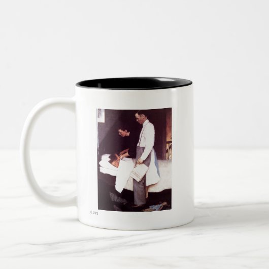 Freiheit von Angst Zweifarbige Tasse (Links)