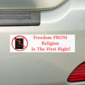 FREIHEIT VON DER RELIGION AUTOAUFKLEBER (Auf Auto)