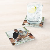 Freiheit von Woll Glasuntersetzer (Schrägansicht)