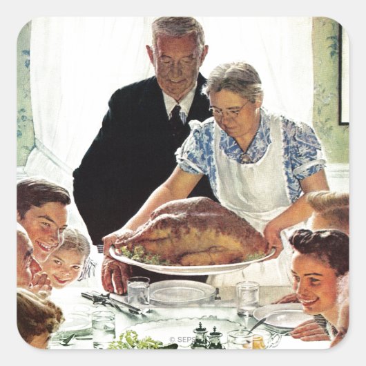 Freiheit von Woll Quadratischer Aufkleber (Vorderseite)