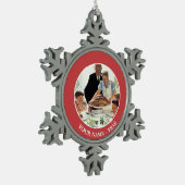 Freiheit von Woll Schneeflocken Zinn-Ornament (Links)