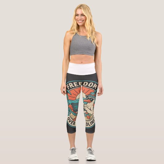 Freiheit Vor Terminen Tee Capri Leggings (Vorderseite)