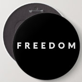 Freiheit Weißer Text Button (Vorne & Hinten)
