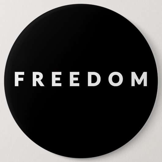 Freiheit Weißer Text Button (Vorderseite)
