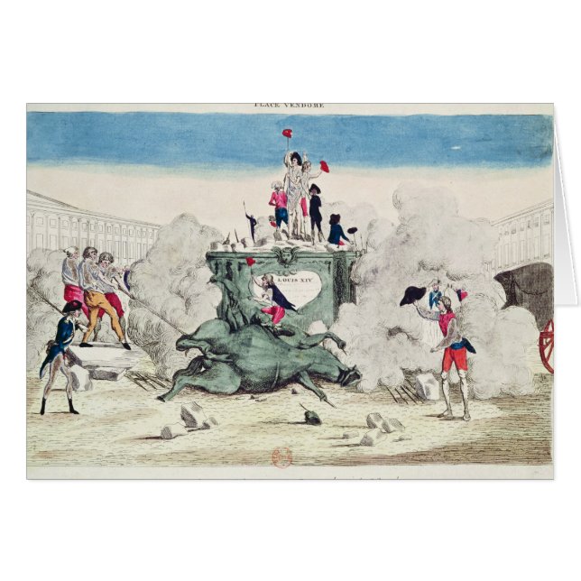 Freiheit, welche die Statue vom beststen stürzt (Vorderseite (Horizontal))