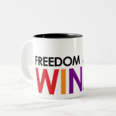 Freiheit wickelt Zwei-Ton Tasse (Vorderseite Links)