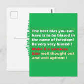 Freiheit wieder groß machen postkarte (Vorne/Hinten)