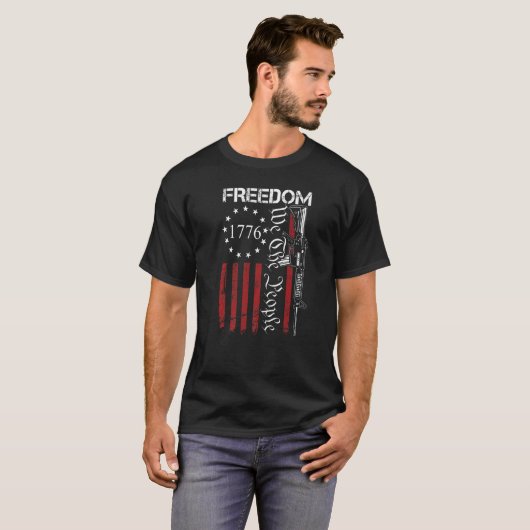 Freiheit Wir Menschen sind 15 2nd Amendment Pro Gu T-Shirt (Vorne ganz)