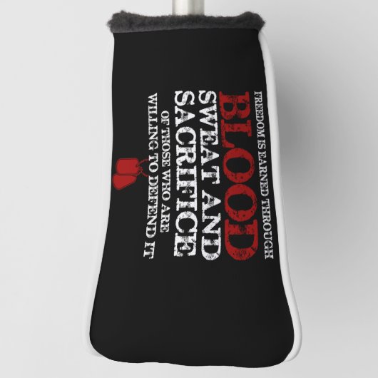 Freiheit wird verdient Blut schwitzen und Opfer vo Golf Headcover (Rotieren 90)