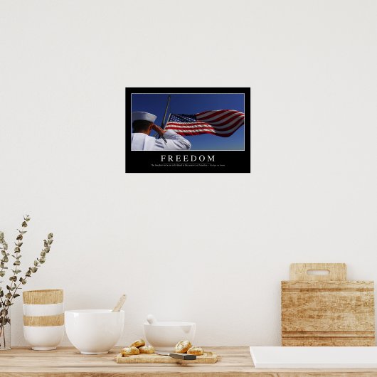 Freiheit: Zitat 2 Poster (Küche)