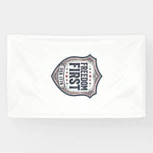 Freiheit zuerst Patriotischer Schild Vintage-Shirt