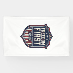 Freiheit zuerst USA 1776 Patrioter Schild T-Shirt