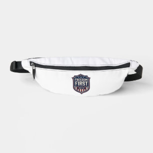 Freiheit zuerst USA 1776 Patrioter Schild T-Shirt Bauchtasche
