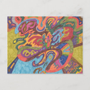 Freiheit zum Fliegen, originelles abstrakt - Maßge Postkarte