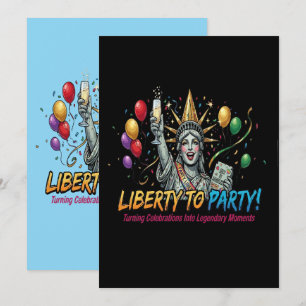 Freiheit zur Party Statue of Liberty-Feier  Einladung