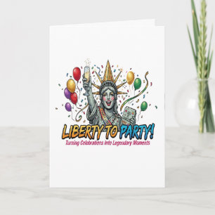 Freiheit zur Party Statue of Liberty-Feier  Karte