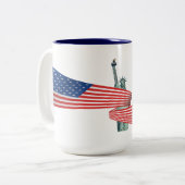 Freiheit Zweifarbige Tasse (Vorderseite Links)