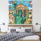 Freiheit zwischen Frieden und Krieg Leinwanddruck (Insitu (Schlafzimmer))