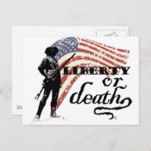 Freiheitoder TodesMinutemen Postkarte (Vorne/Hinten)