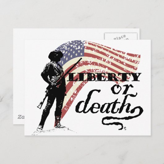 Freiheitoder TodesMinutemen Postkarte (Vorne/Hinten)