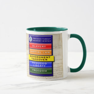 Freiheits-Drohungadvisory-Tasse Tasse