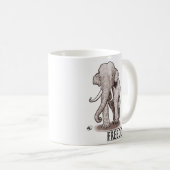 "Freiheits-" Elefant-Kaffee-Tasse Kaffeetasse (VorderseiteRechts)