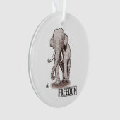 "Freiheits-" Elefant-Weihnachtsverzierung Ornament (Vorderseite)