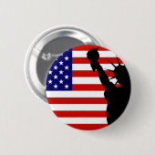Freiheits-Flagge Button (Vorne & Hinten)