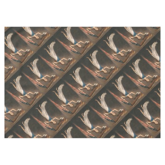 Freiheits-Frauen-Eagle-amerikanische Flagge Tischdecke (Vorderseite (Horizontal))