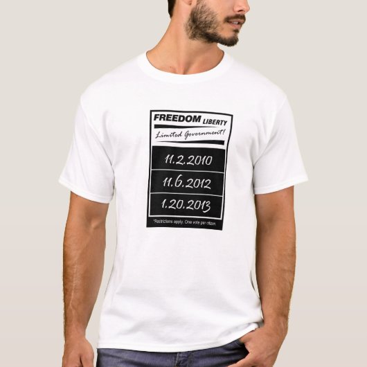 Freiheits-Freiheits-begrenzte Regierung T-Shirt (Vorderseite)