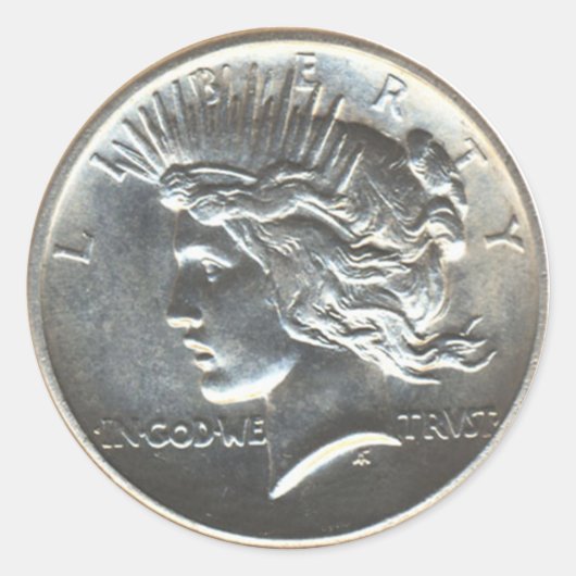 Freiheits-Friedensdollar-Aufkleber-Sätze Runder Aufkleber (Vorderseite)