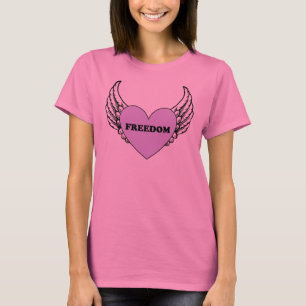 Freiheits-Herz mit Flügel-Krawatten-Shirt T-Shirt