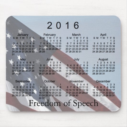 Freiheits-Kalender 2016 durch Janz Mousepad (Vorne)