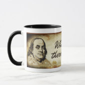 Freiheits-Zitat-Tasse Bens Franklin Tasse (Links)