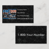 Freiheits-Zyklus-Flagge-Farben-Motorrad Visitenkarte (Vorne/Hinten)