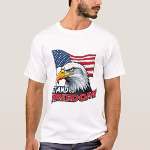 Freiheitsadler mit USA-Flagge Patriotisch T-Shirt