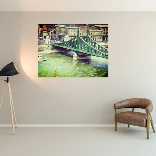Freiheitsbrücke - Budapest - Malerei Poster