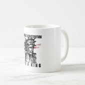 Freiheitsbüste mit Grunge-Flaggen-Kunst Kaffeetasse (VorderseiteRechts)