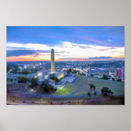 Freiheitsdenkmal bei Sunset, Kansas City, Missouri Poster