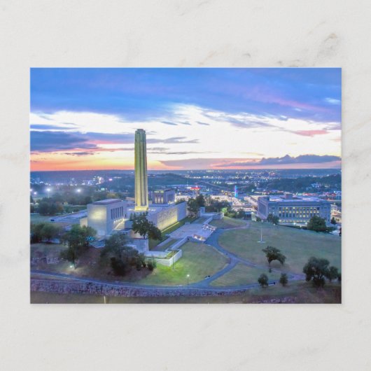 Freiheitsdenkmal bei Sunset, Kansas City, Missouri Postkarte (Vorderseite)