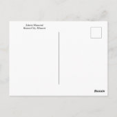 Freiheitsdenkmal bei Sunset, Kansas City, Missouri Postkarte (Rückseite)