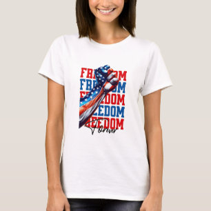 Freiheitsfaust USA-Flagge Power-Display T-Shirt