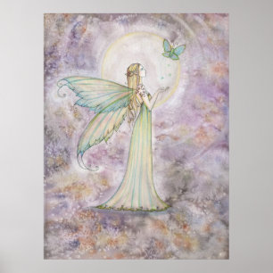 Freiheitsfee und Schmetterling Poster Druck