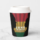 Freiheitsfeier 1865 Schwarze Geschichte Pappbecher (Rückseite)