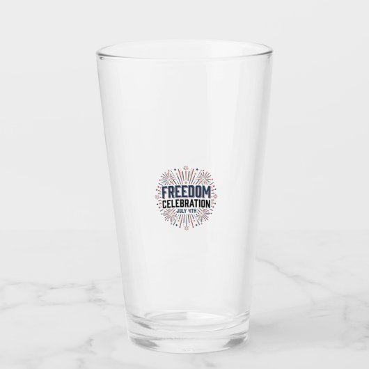 Freiheitsfeier 4. Juli Patrioten-Shirt-Design Glas (Vorderseite)